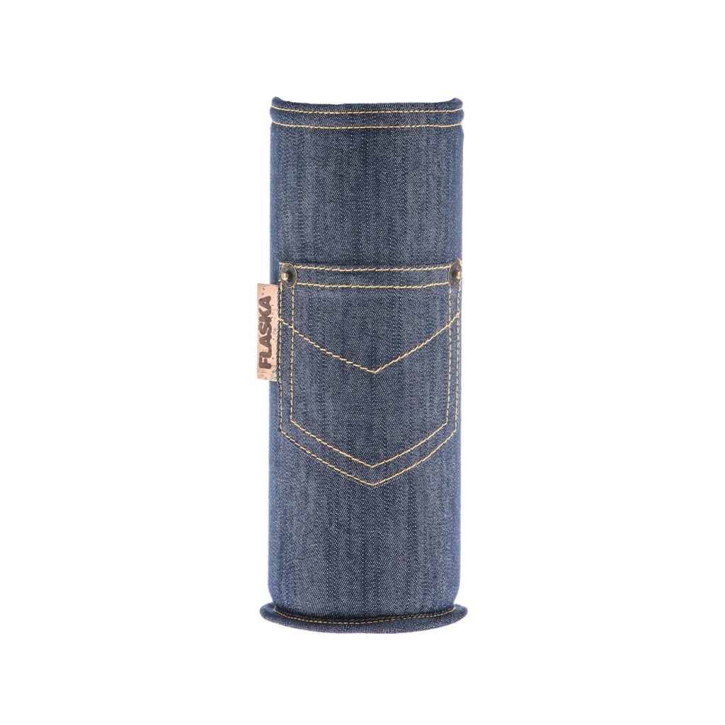 Jeans sleeve for flask