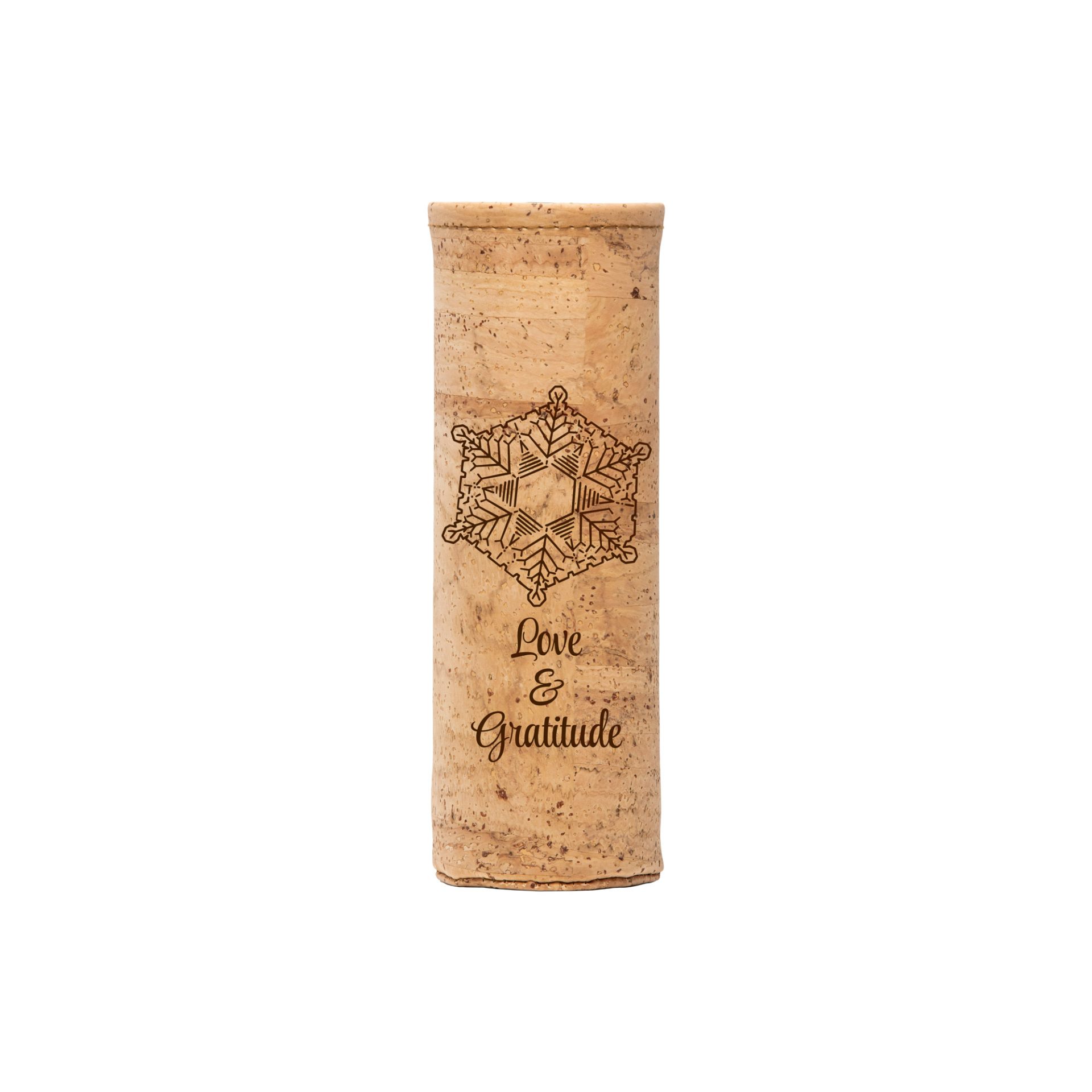 Sustainable cork sleeve for Flaska structured bottle